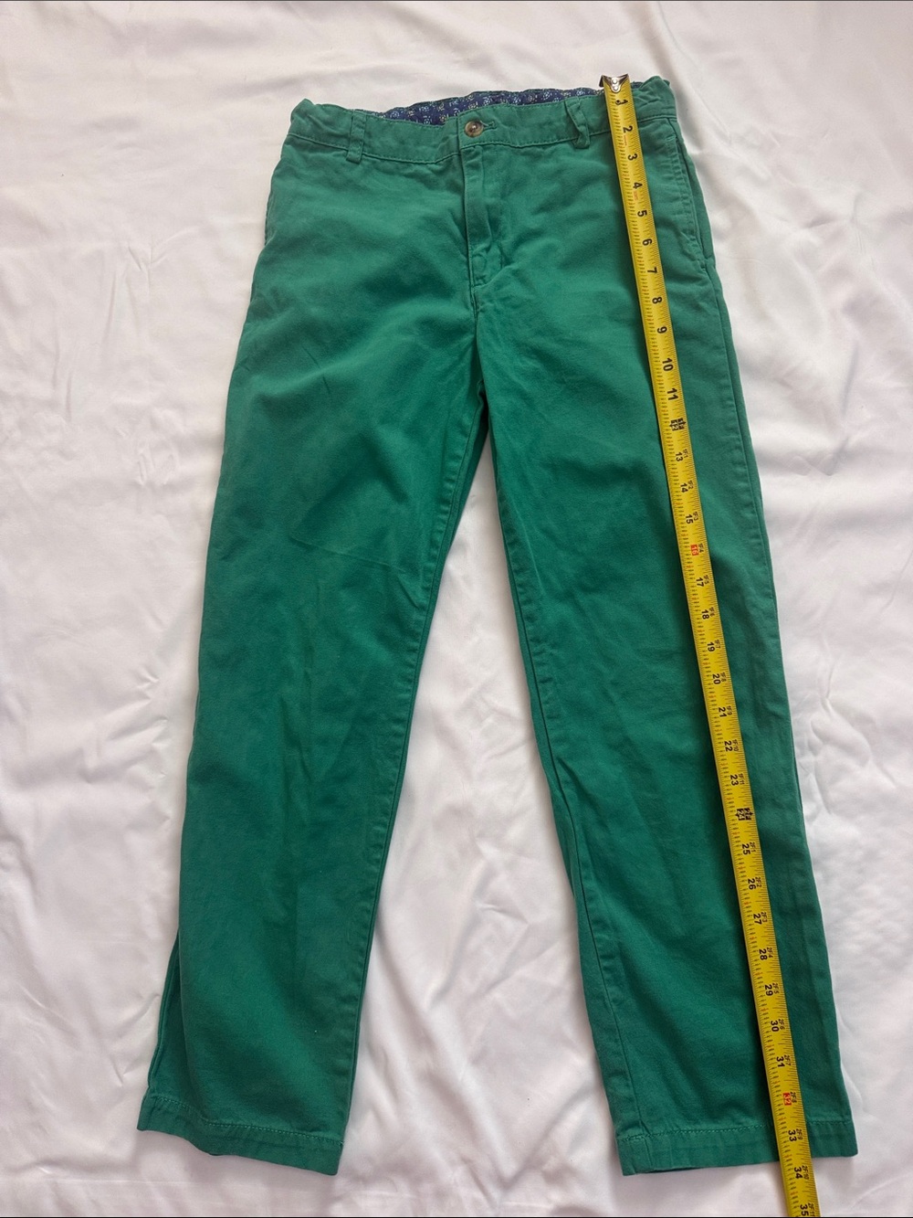 J. Bailey Green Chino Pants with Printed Waistband